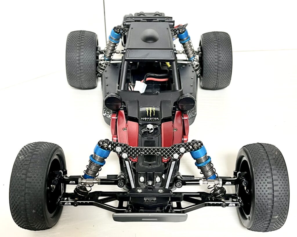 Full frontal view of the completed buggy